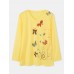 Women Butterfly Print V  neck Regular Fit Long Sleeve Casual T  Shirt