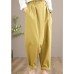 100% Yellow Jeans Fall Fashion Spring Button Down Sewing Pants