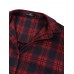 Women Plaid Retro Button Cuffs Split Side Pockets Lapel Long Sleeve Shirtdress Cardigan