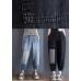 Elegant Blue pockets jeans Summer Cotton Pants