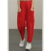 Elegant Red crop Harem  Pants Summer