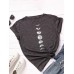 Women Lunar Eclipse Graphic Print Multi  Color O  Neck Short Sleeve Daily T  Shirt