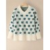 Women Knitted Mild Apricot Color Preepy Youngster Korean Style Sweater