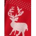 Women Christmas Reindeer Snowflake Pattern O  Nekc Long Sleeve Knitting Sweater