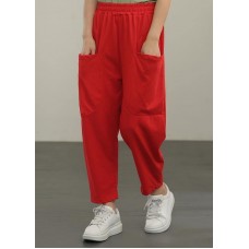 Elegant Red crop Harem  Pants Summer